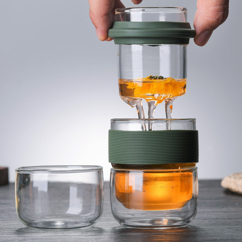 Service à thé nomade en verre